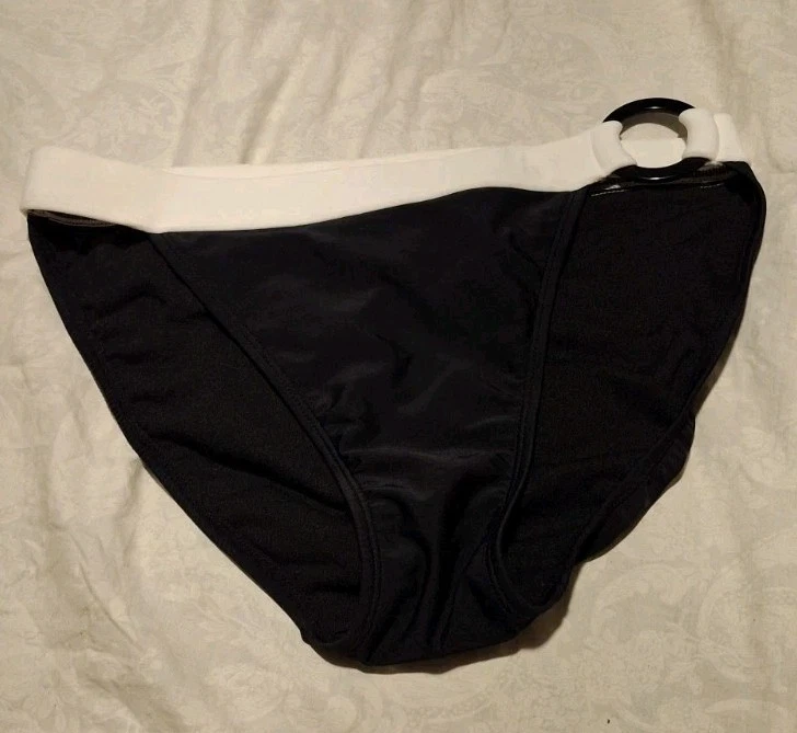 Traje de baño Newport News vintage blanco y negro halter 2 piezas NUEVO talla 6  Foto 3 de 4