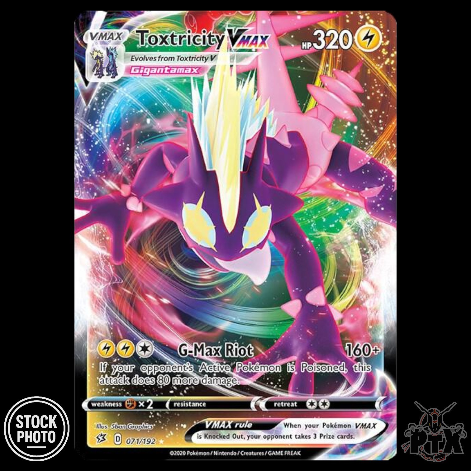 Toxtricity VMAX #071/192 Rebel Clash NM/Near Mint Pokemon 2020