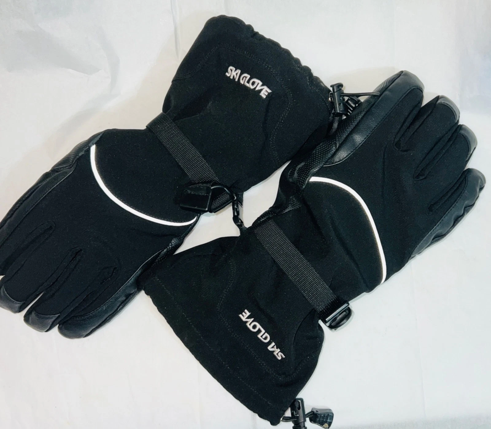 Ski Gloves XL Waterproof WPF-Tex Black Warm Winter Snow Outdoor Gear w Reflectiv