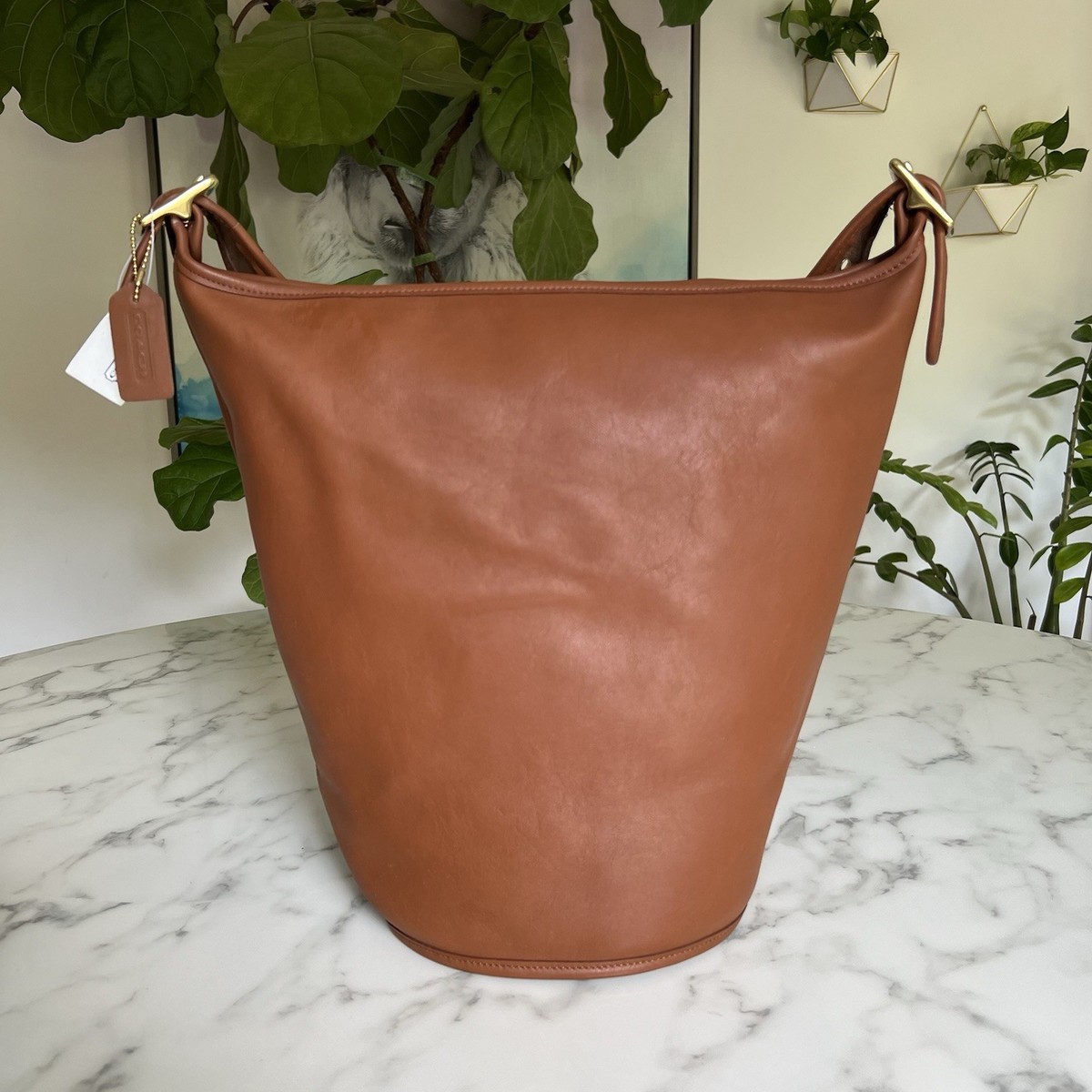 バッグ Vintage Coach Day Pack British Tan USA Vintage Coach British Tan Leather Backpack, XXL Unisex