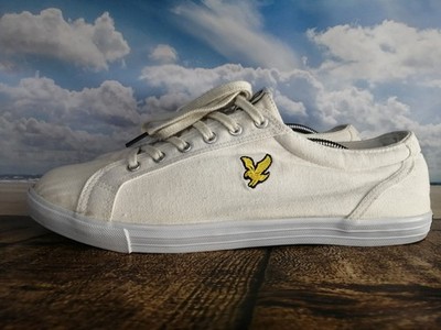Lyle&Scott Men's Moccasins Sneakers Textile White Sz 12 UK 