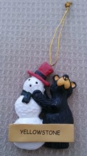 Ornement Bearfoots par Jeff Fleming Bear/Snowman Yellowstone 