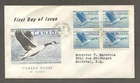Canada first day cover, 300 7 cent Canada Goose, block of 4 [279