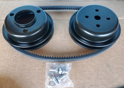 Crusader 454 7.4 502 8.2 Raw Water Pump Drive And Driven Pulley With Belt