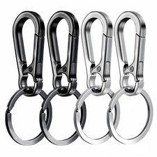 4pcs Metal Carabiner Keychain Clip Key Ring Hook Holder Organizer - NEW