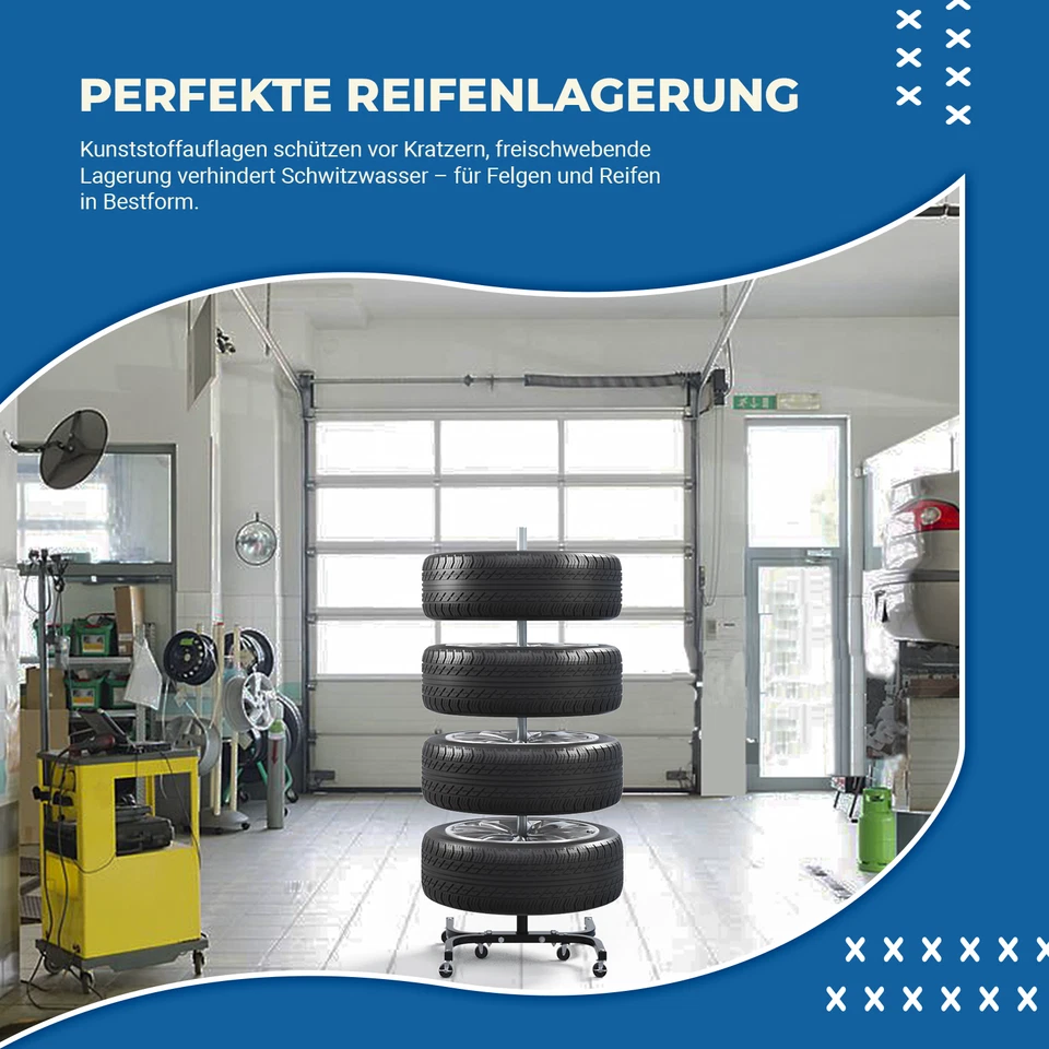 Felgenbaum XL fahrbar für Autoreifen bis 295mm Reifenständer belastbar bis 150KG - Bild 2 von 4