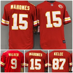 Tariffs Free! KC Chiefs F.U.S.E Red Sewn Stitched Jersey.