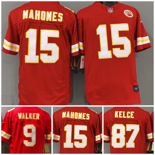 Tariffs​ Free! KC Chiefs F.U.S.E Red Sewn Stitched Jersey.