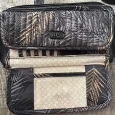 Lug Kickflip Dark Grey Convertible Crossbody Bag Wallet Wristlet with RFID