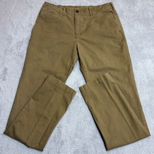 American Eagle Chino Pants Mens 32x31 Brown Flex Cotton Blend Casual Slacks