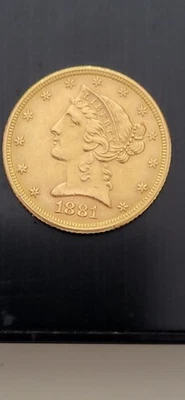 5 DOLLAR 1881 OR - ETATS UNIS - Photo 1/2