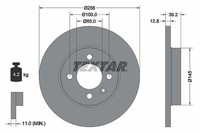 2X Textar Bremsscheibe Vorderachse U.A. FüR Chery, Seat, Vw
