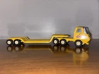 Tonka 1970's Vintage Yellow Pressed Metal Lowboy Flatbed Trailer Semi Truck
