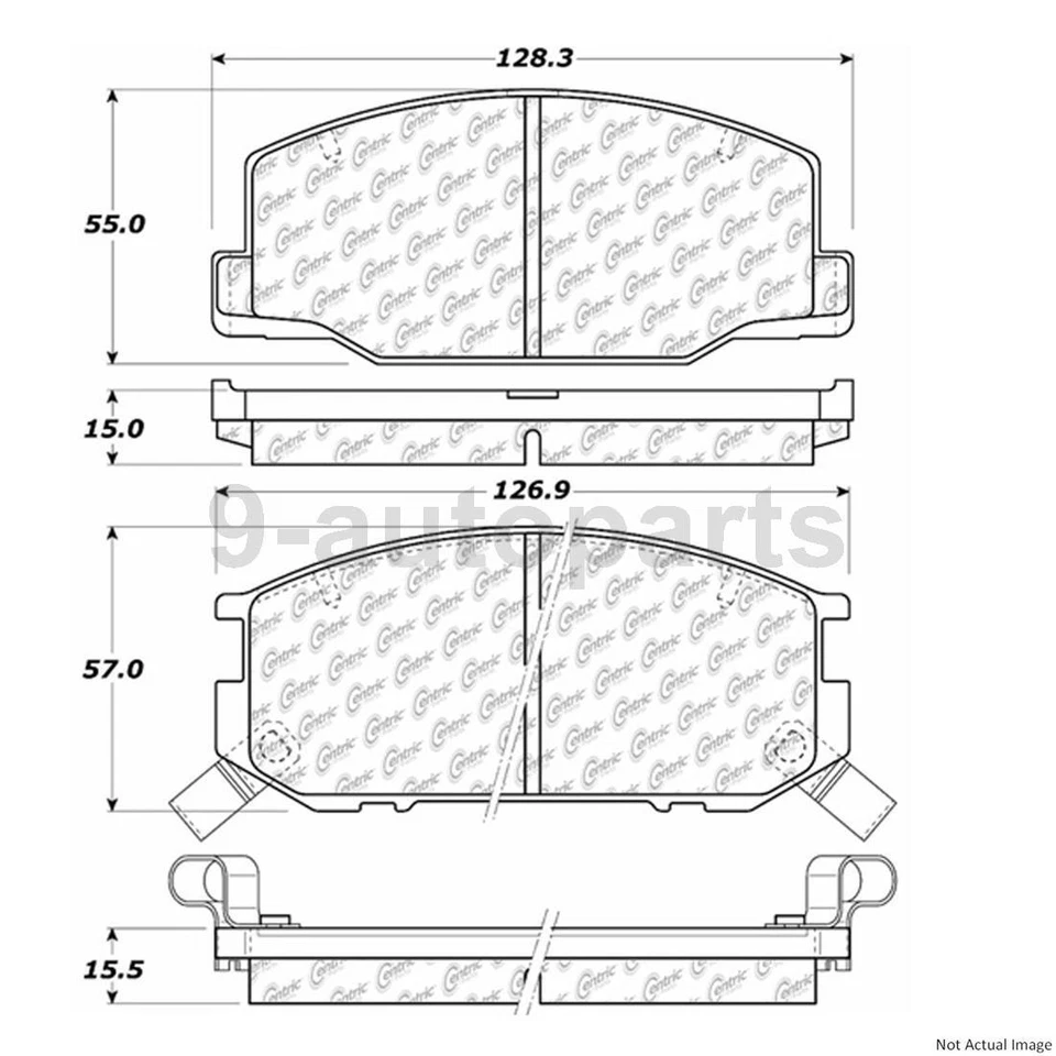Rotores de freno de disco delanteros + pastillas de freno de cerámica para Toyota Previa 1991-1997 Foto 4 de 4