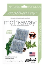 Richards Homewares 18 Jumbo Sachets Natural Moth Prevention Fresh Mint Scent