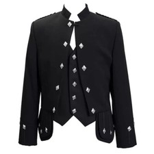 Mens Sheriffmuir Doublet Kilt Jacket Formal Scottish Wedding Wool Outfit Wear