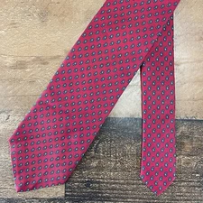 Vintage Brooks Brothers Makers Silk Necktie Red Blue Paisley Mens Designer USA