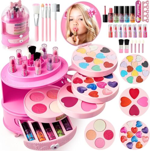 Golray Kids Makeup Kit for Girls Toys, Washable Real Makeup Toy Set for Princess