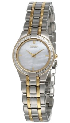 Citizen Eco-Drive Ladies Watch Two-Tone Diamond Accent MOP Dial Citizen Eco-Drive Womens Watch 26mm MOP E011-S044235 Diamond  main image 2