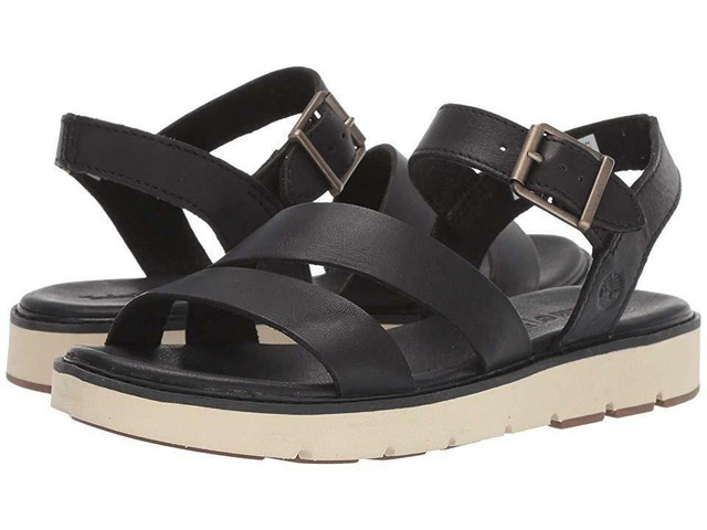 timberland black sandals