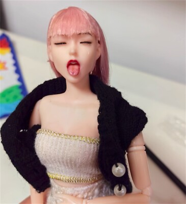 1/6scale Female head Sculpt cute Tongue Out expression F 12''  Figure Figure toys