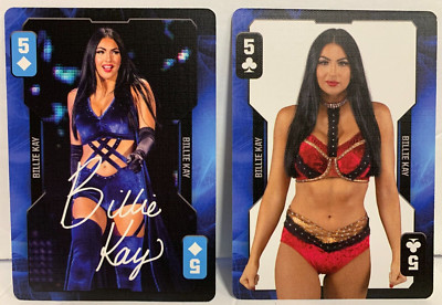 PAIR 2019 BILLIE KAY Wrestling Playing WWE Card Women's Evolution Aquarius