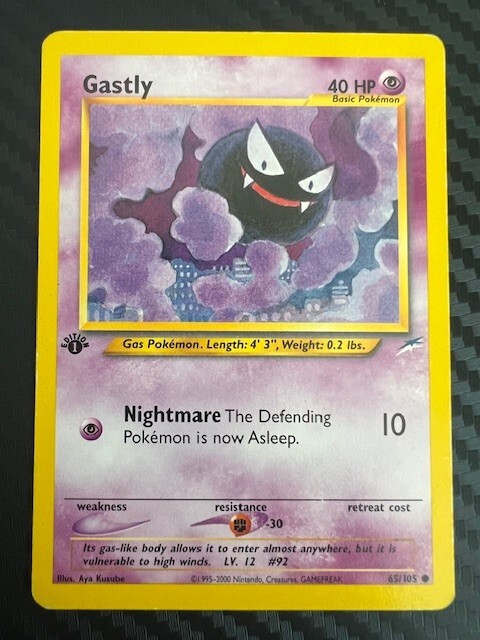 Pokemon TCG Neo Destiny 1st Edition Gastly 65/105 Common MP