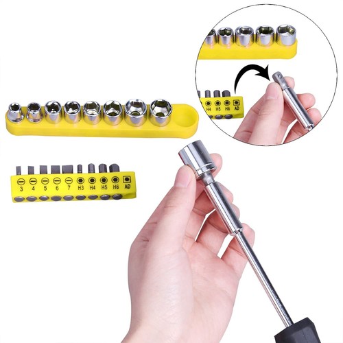 Socket Wrench Set -12 Piece Chrome Vanadium Toolkit for Car Repair- 1/2 Inch - Picture 7 of 8