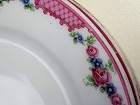  2 Victoria Czechoslovakia Pink Rose Garlands & Pink Lattice 6.5" Dessert Plates — photo 3
