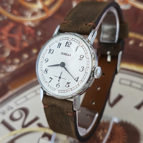 Vintage RARE Watch USSR Pobeda 2602 Soviet Mechanical Wristwatch ZIM 17 Jewels - Picture 7 of 24