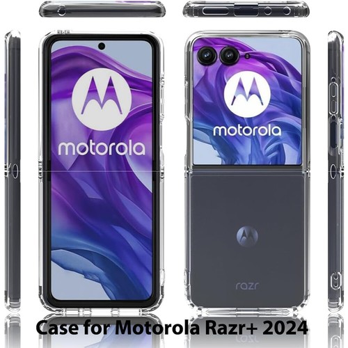 Custodia ibrida acrilica trasparente per Motorola Razr 2024/Razr+ Plus Ultra 2025 - Foto 4 di 23