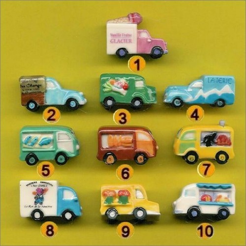 2009 HEP ZU IHREN DIENSTEN LIEFERWAGEN FEVE PORZELLAN 3D zur Auswahl - Bild 1 von 22