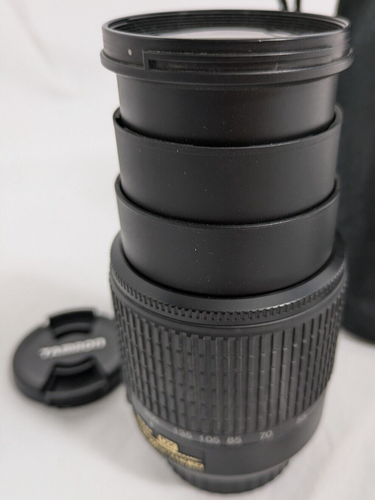 AF-S Nikkor 55-200mm DX SWM ED Lens Nikon & HB-34 Hood & 4 Screw In Filter Hoya - Picture 5 of 10