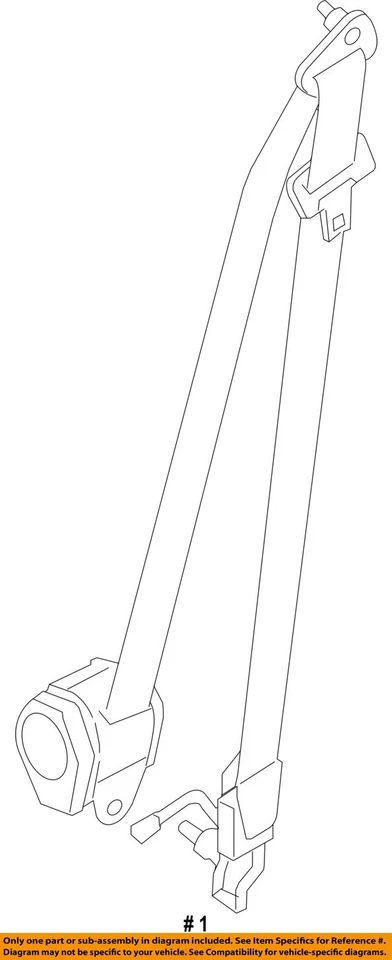 Used Front Left Seat Belt Front fits: 2016 Nissan Sentra bucket driver retractor Foto 4 de 4