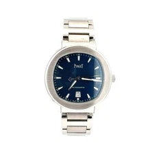 Piaget Polo S 42mm Steel Blue Dial Automatic Box & Papers Ref G0A41002 2017 Set