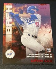 2020 Topps Stadium Club GAVIN LUX Bash and Burn SP RED FOIL Dodgers RC BAB-12