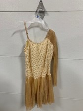 Dansco Gold Costume for Ballet or Dance Size Large Adult LA 8 Tutu Included