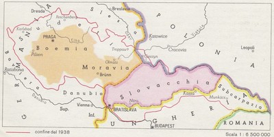 C2934 Boemia Moravia Slovacchia Subcarpazia Mappa D Epoca 1943 Old Map Ebay