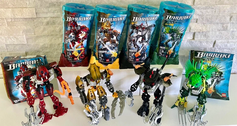 Bionicle Barraki:8918、8919、8920 带 2 个鱿鱼 带罐 + 手册 — 第 2/2 张图片