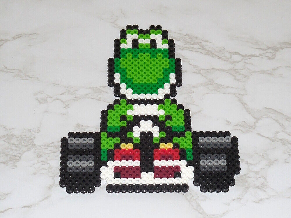 Perler Bead Bowser From Super Mario Kart 