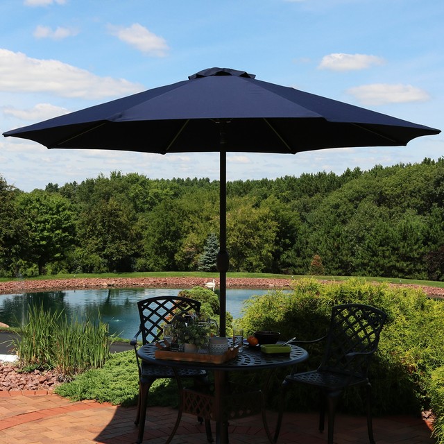 Sunbrella Navy Blue Eliteshade Sunbrella 9ft Market Umbrella Patio Outdoor Table Umbrella With Ventilation