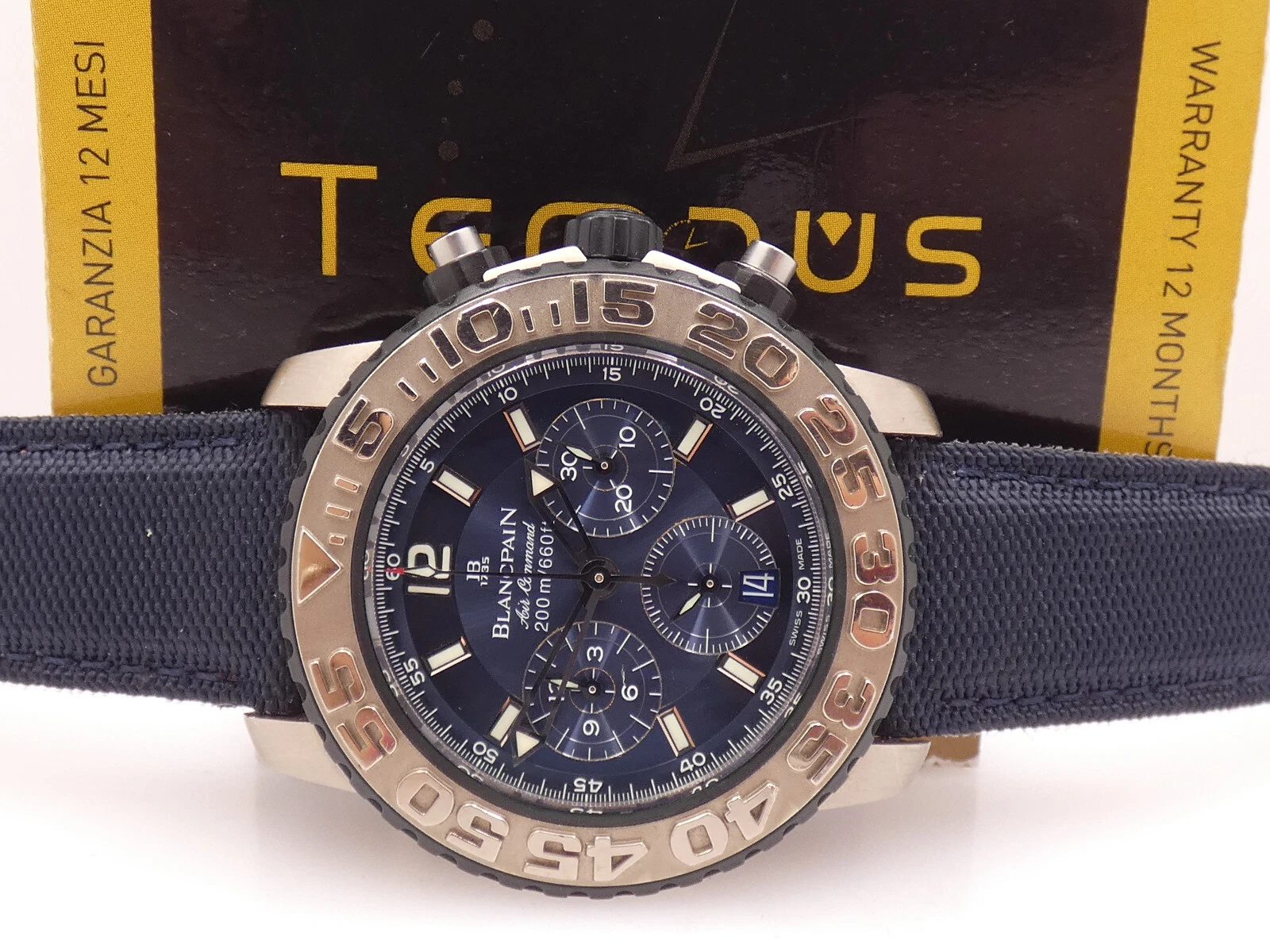 Blancpain — CRONO BLANCPAIN AIR COMMAND FLYBACK AUTOMATIC CONCEPT 2000 18KT WHITE GOLD WATCH