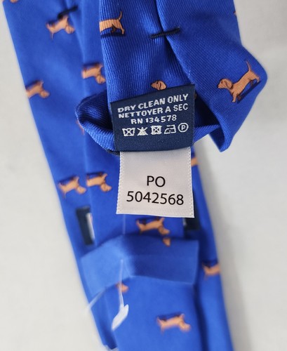 Vineyard Vines tie boys blue wave silk 3T001253-1422-49 hot dog USA made $49 kid - Picture 8 of 8