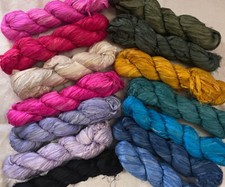 Indian Solid Colour Silk Sari Ribbon approx 2.5cm wide, 100g skein