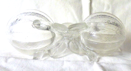 Antique 1869-73 PORTLAND GLASS Tree of Life Salt Dish Double Walnut Halves - Picture 7 of 8