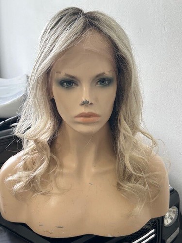 Blonde Full Lace Wig, 100% Human Hair Brand New ROOTED. 14” - Picture 7 of 23