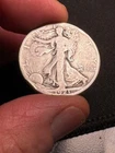 US Walking Liberty half 1921-s - rim bump nearly vg