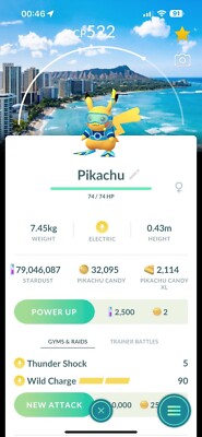 Pokemon Trade Go - World Championships  Pikachu Honolulu Background
