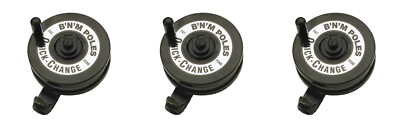 3 EACH BnM QUICK CHANGE CRAPPIE REEL, QC1 (FOR CRAPPIE POLE/ROD) B&M