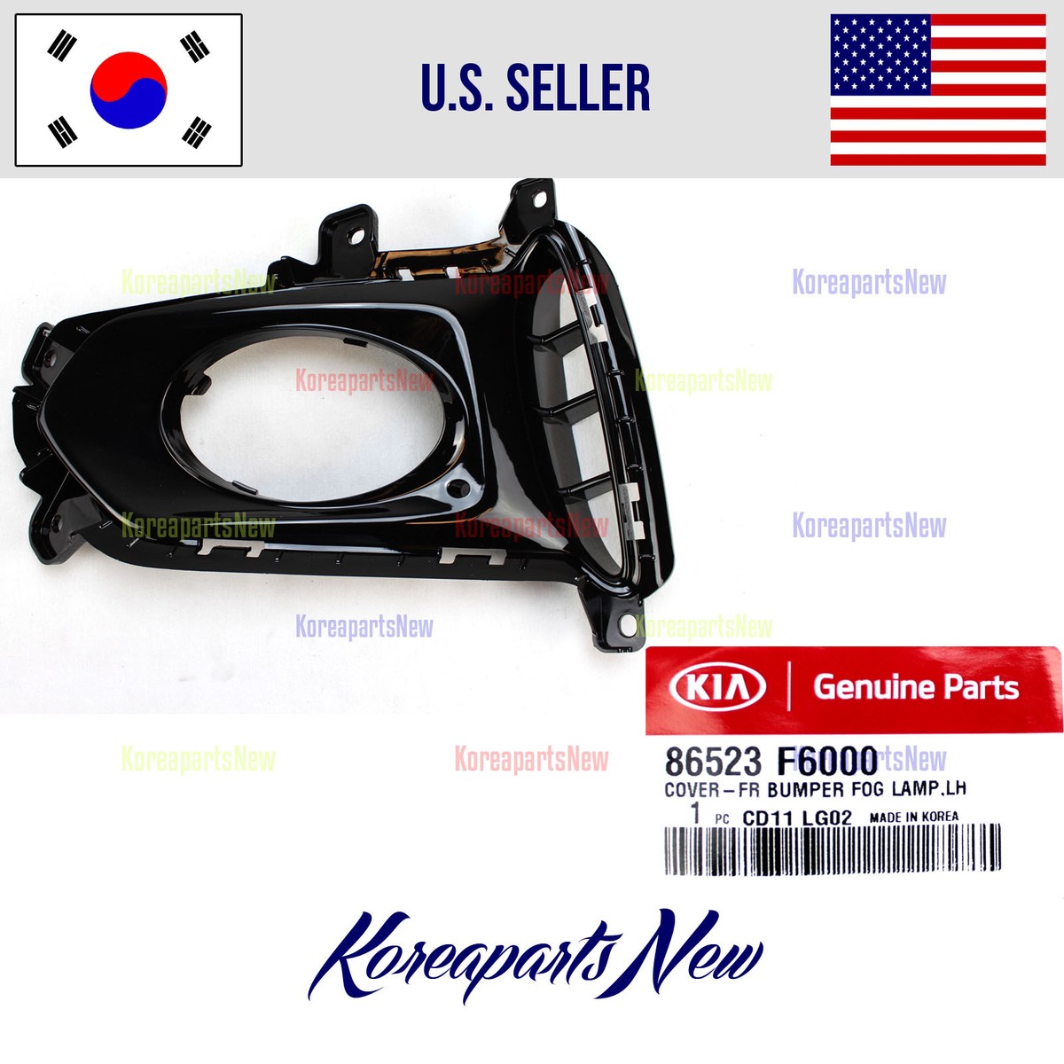 Front Fog Light Lamp Hole Blank Cover Left Driver 86523F6000